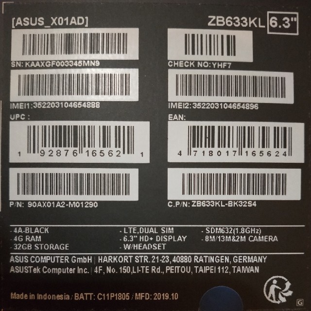ZenFone Max M2 ブラック 新品未使用（動作確認済）