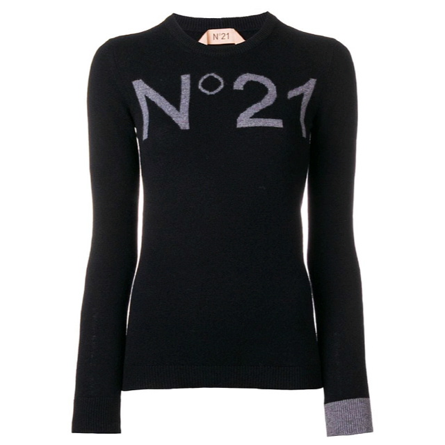 N°21 ヌメロヴェントゥーノ ロゴ ニット セーター トップス 新品未使用