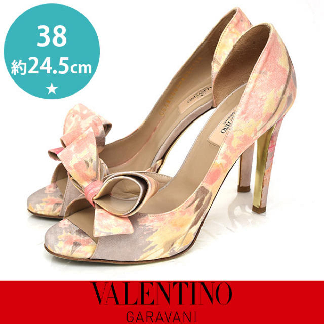 valentino garavani(ヴァレンティノガラヴァーニ)のヴァレンティノガラヴァーニVALENTINO GARAVANI リボン フラワー レディースの靴/シューズ(ハイヒール/パンプス)の商品写真