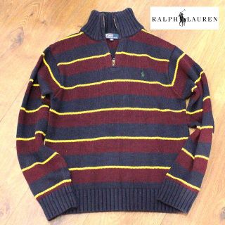 ラルフローレン(Ralph Lauren)の美品!【Ralph Lauren】ハーフジップボーダーニット(150) 送料込(ニット)