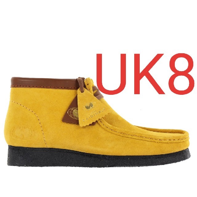 靴/シューズCLARKS Wu Wear Wallabee Yellow Suede UK8