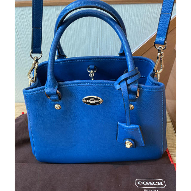 COACH コンパクトショルダーバッグ ブルー