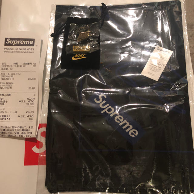 リング(指輪)新品 希少 supreme x nike 14k リング dunk sb box