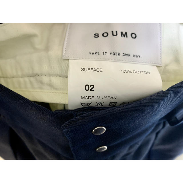 SOUMO BIG TUCK CHINO (NAVY) サイズ2 SOUMO BIG TUCK CHINO (NAVY) サイズ2