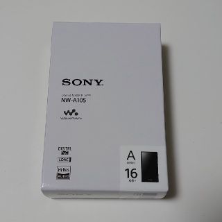 ウォークマン(WALKMAN)の新品未使用 Sony  ウォークマン 
NW-A105 16GB ブラック(ポータブルプレーヤー)