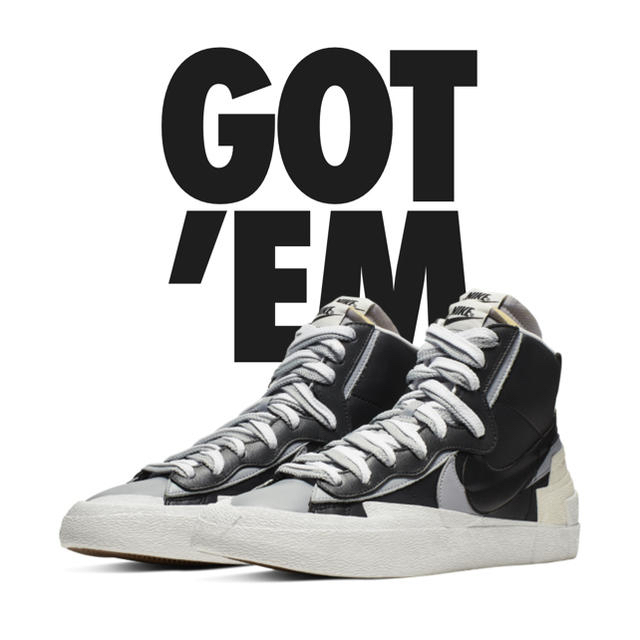 NIKE BLAZER MID SACAI US9 27cm サカイ-