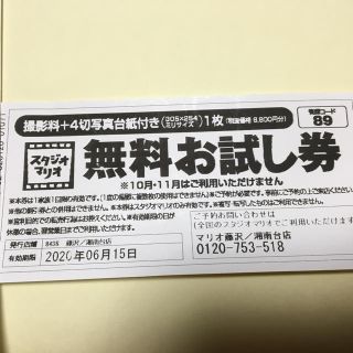 スタジオマリオ　無料お試し券(その他)