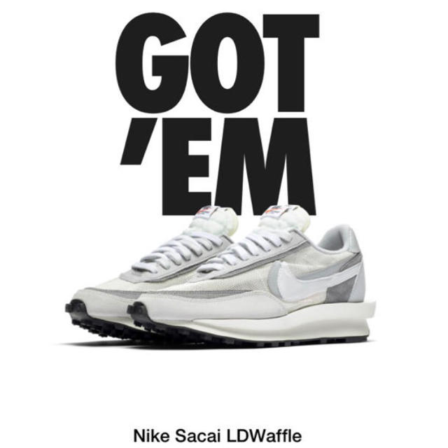 Nike × Sacai LDWaffle 白 26.5cm