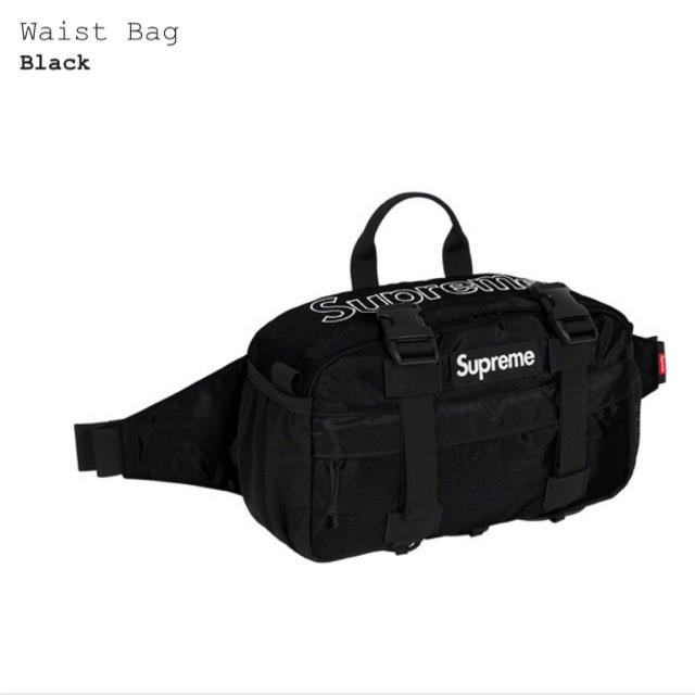 Supreme Waist Bag Black 19FW