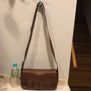 ロンシャン(LONGCHAMP)のロンシャン本革斜めがけショルダーバッグ　ブラウン(ショルダーバッグ)