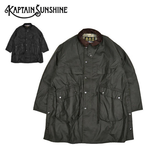 Barbour(バーブァー)のトラ様新品 KAPTAIN SUNSHINE × Barbour 38 sage メンズのジャケット/アウター(ステンカラーコート)の商品写真