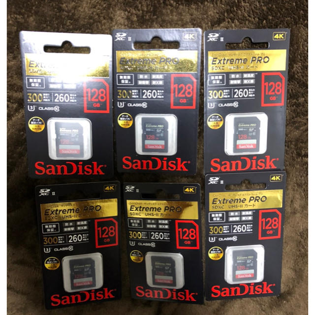 サンディスク　PRO SDXC UHS-II 128GB 6枚商品スマホ/家電/カメラ