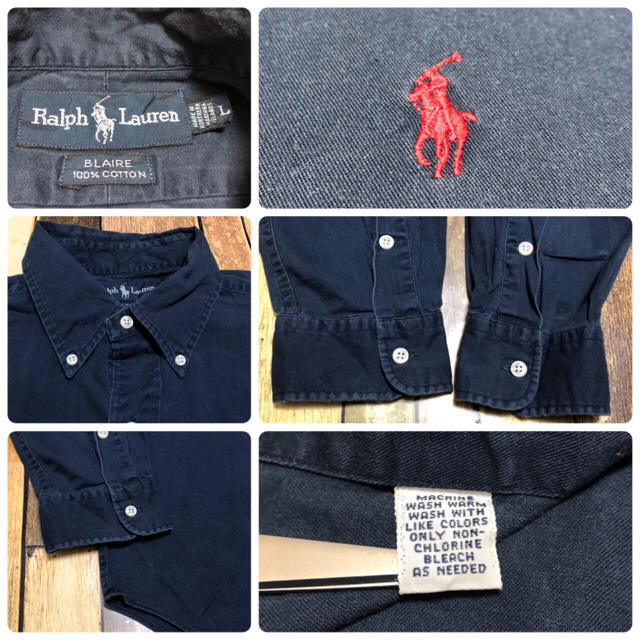 Ralph Lauren(ラルフローレン)の【激レア】ラルフローレン☆ワンポイント刺繍ロゴボタンダウンシャツ 90s メンズのトップス(シャツ)の商品写真