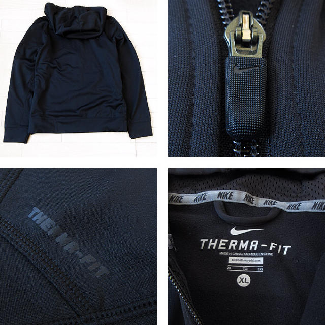 超美品 XL ナイキ THERMA-FIT メンズ 裏起毛パーカージャケット