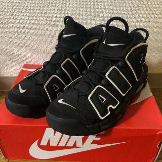 ナイキ(NIKE)のair more uptempo モアテン 白黒(スニーカー)