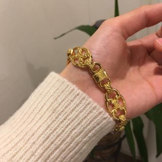 良品❣️セリーヌ CELINE ヴィンテージブレスレット マカダム ゴールド