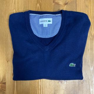 ラコステ(LACOSTE)のラコステVネックセーターネイビー(ニット/セーター)