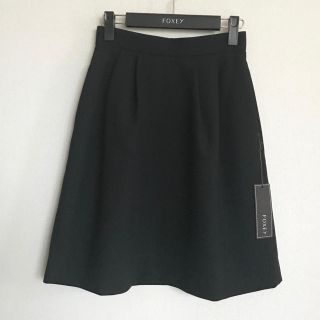 フォクシー(FOXEY)の紙タグあり✨FOXEYストレッチダブルフェイススカート38(ひざ丈スカート)