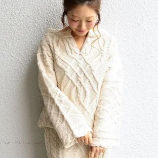 カージュ(Khaju)のキーネック　チュニックニット(ニット/セーター)