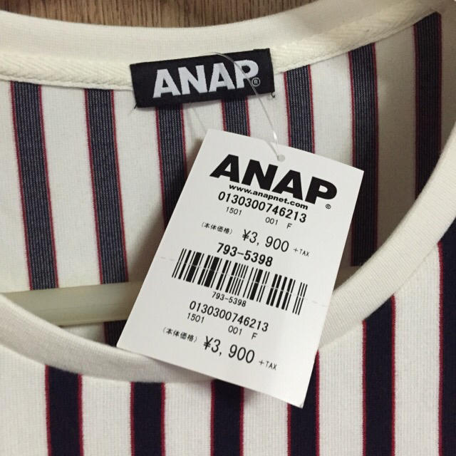 ANAP(アナップ)の未使用品・ＡＮＡＰ・ストライプトップス レディースのトップス(トレーナー/スウェット)の商品写真