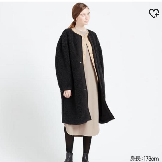 UNIQLO(ユニクロ)の新品・ユニクロボアフリースコート レディースのジャケット/アウター(ロングコート)の商品写真