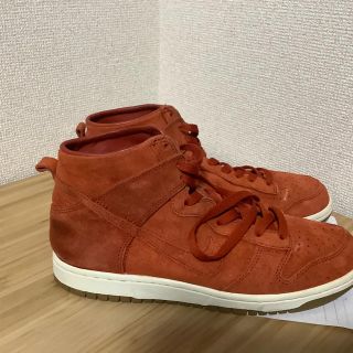 ナイキ(NIKE)のNIKE DUNK HIGH ディコンプレミアムレッド(ブーツ)