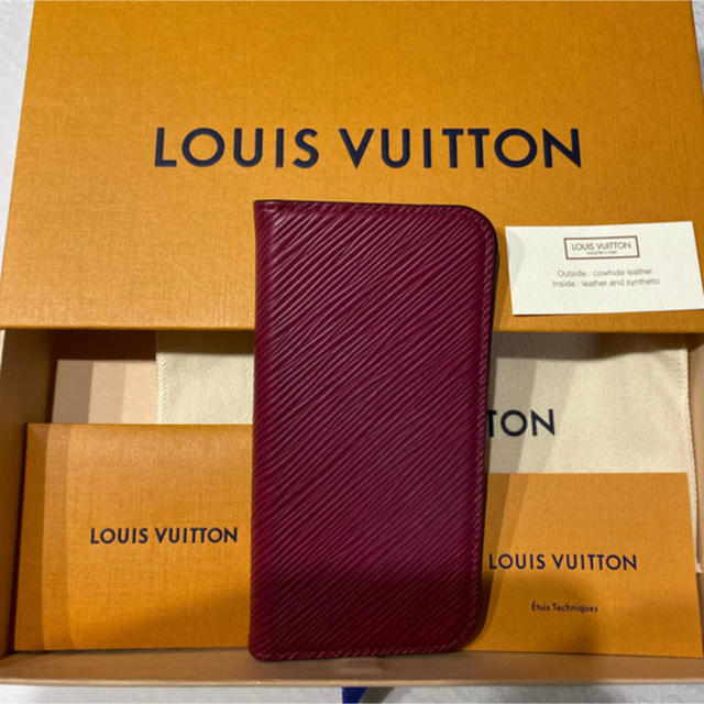 LOUIS VUITTON - ほぼ新品！！自宅保管 エピ柄 iPhoneX XS レッド　ワインの通販