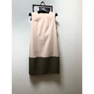 フォクシー(FOXEY)のフォクシーニューヨーク　バイカラーワンピース (ひざ丈ワンピース)