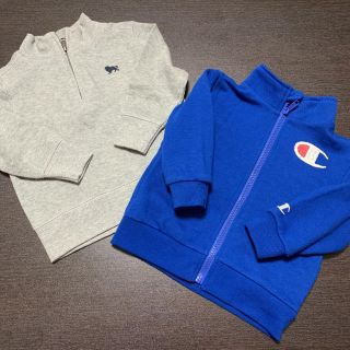 チャンピオン(Champion)の【チャンピオン　オールドネイビー】スウェット　ジャケット　ニット　80cm 長袖(トレーナー)