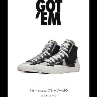 ナイキ(NIKE)の【最安値】Nike sacai ブレーザーmid (スニーカー)