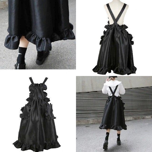 jouetie(ジュエティ)のFRILLED APRON JUMPER SKIRT. レディースのワンピース(ロングワンピース/マキシワンピース)の商品写真