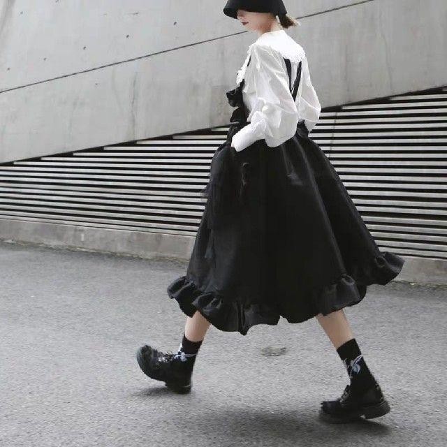 jouetie(ジュエティ)のFRILLED APRON JUMPER SKIRT. レディースのワンピース(ロングワンピース/マキシワンピース)の商品写真