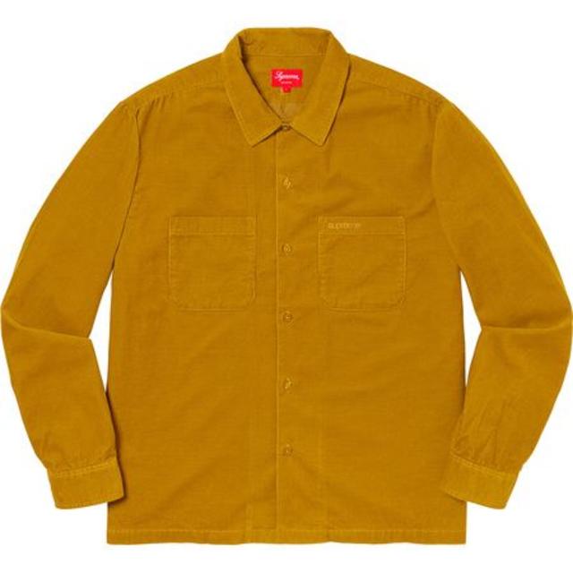 Supreme Corduroy Shirt Gold 2019FW