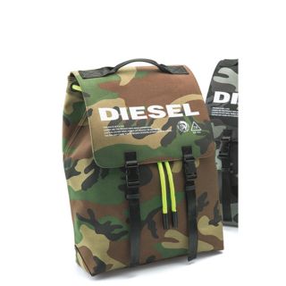 新品未使用 ディーゼル DIESEL カモ リュック 迷彩 バックパック ロゴ