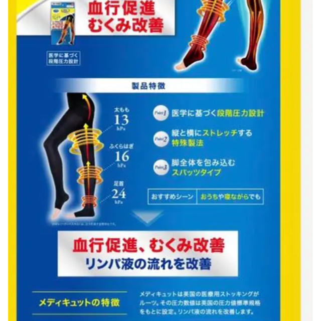 Dr.scholl(ドクターショール)の早い者勝ち！おうちでメディキュットリンパケア むくみ改善 血行促進 スパッツ L コスメ/美容のボディケア(フットケア)の商品写真