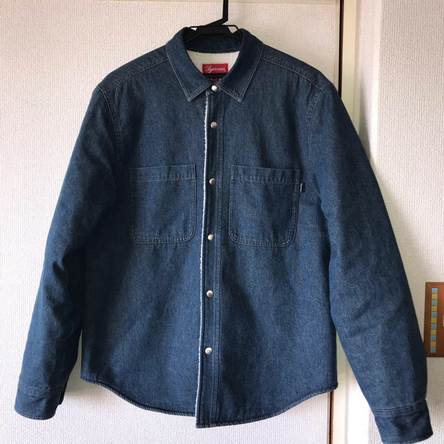 メンズsupreme Sherpa Lined Denim Shirt デニムシャツ