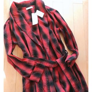 マウジー(moussy)のMOUSSY 【新品】 チェックガウンコート(ガウンコート)