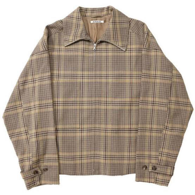 メンズAURALEE WOOL SERGE CHECK ZIP-UP BLOUSON"