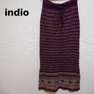 インディオ(indio)のindio インディオ 柄ロングスカート(ロングスカート)