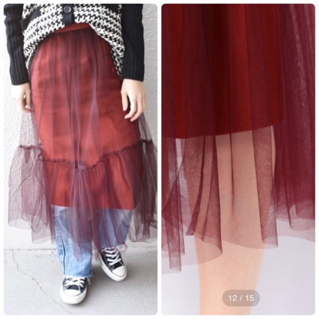 SHIPS(シップス)の Prefer SHIPS❤️チュールレイヤードギャザースカート❤️シップス レディースのスカート(ひざ丈スカート)の商品写真