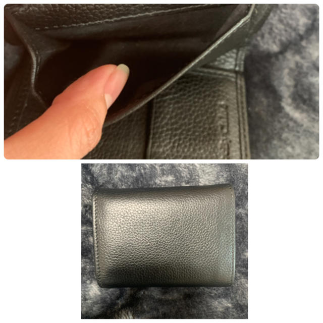 SEE BY CHLOE(シーバイクロエ)の折りたたみ財布　黒×ゴールド レディースのファッション小物(財布)の商品写真