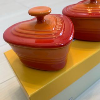 ルクルーゼ(LE CREUSET)のお正月限定値下　　ル・クルーゼ　プチ　ラムカン　ダムール　セット　オレンジ(食器)