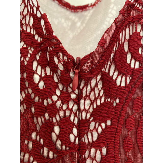 ロングワンピース　パーティドレス赤　レッド　 レディースのフォーマル/ドレス(ロングドレス)の商品写真