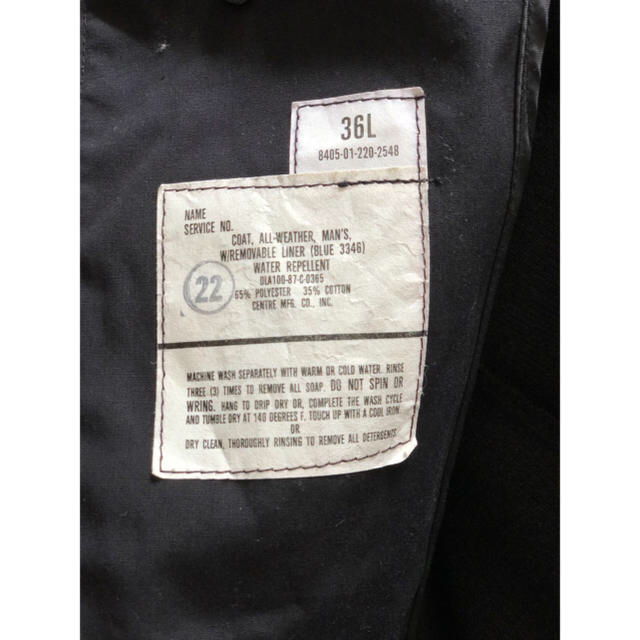 THE NORTH FACE(ザノースフェイス)のTOXGO  90s US海軍コート　ブラック メンズのジャケット/アウター(トレンチコート)の商品写真