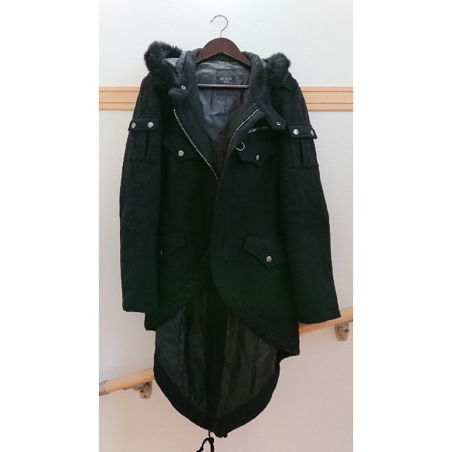 BLACK PEACE NOW はたく * ファー付きポンチョ BLACK PEACE NOW はたく * ファー付きポンチョ
