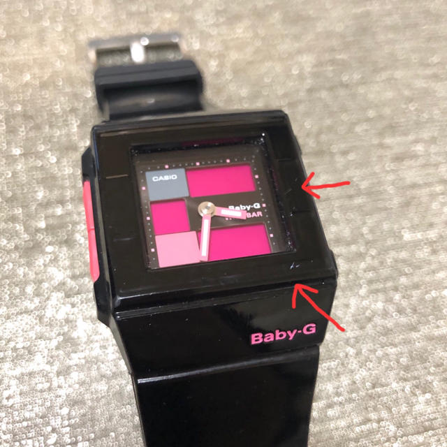 Baby-G(ベビージー)のCASIO Baby-G BGA-200 ブラック×ピンク レディースのファッション小物(腕時計)の商品写真