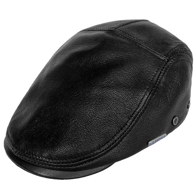レザー　ハンチング帽子 メンズの帽子(ハンチング/ベレー帽)の商品写真