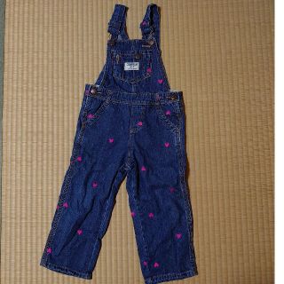 オシュコシュ(OshKosh)の子供用 オーバーオール 薄手 ハート刺繍(パンツ/スパッツ)