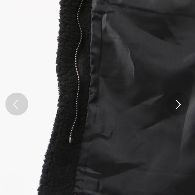 暖かい♪ノーカラーボアコート★ブラック送料込み レディースのジャケット/アウター(ロングコート)の商品写真