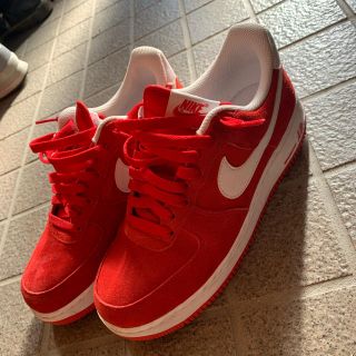 ナイキ(NIKE)のNIKE エアフォース1  レッド 26cm(スニーカー)